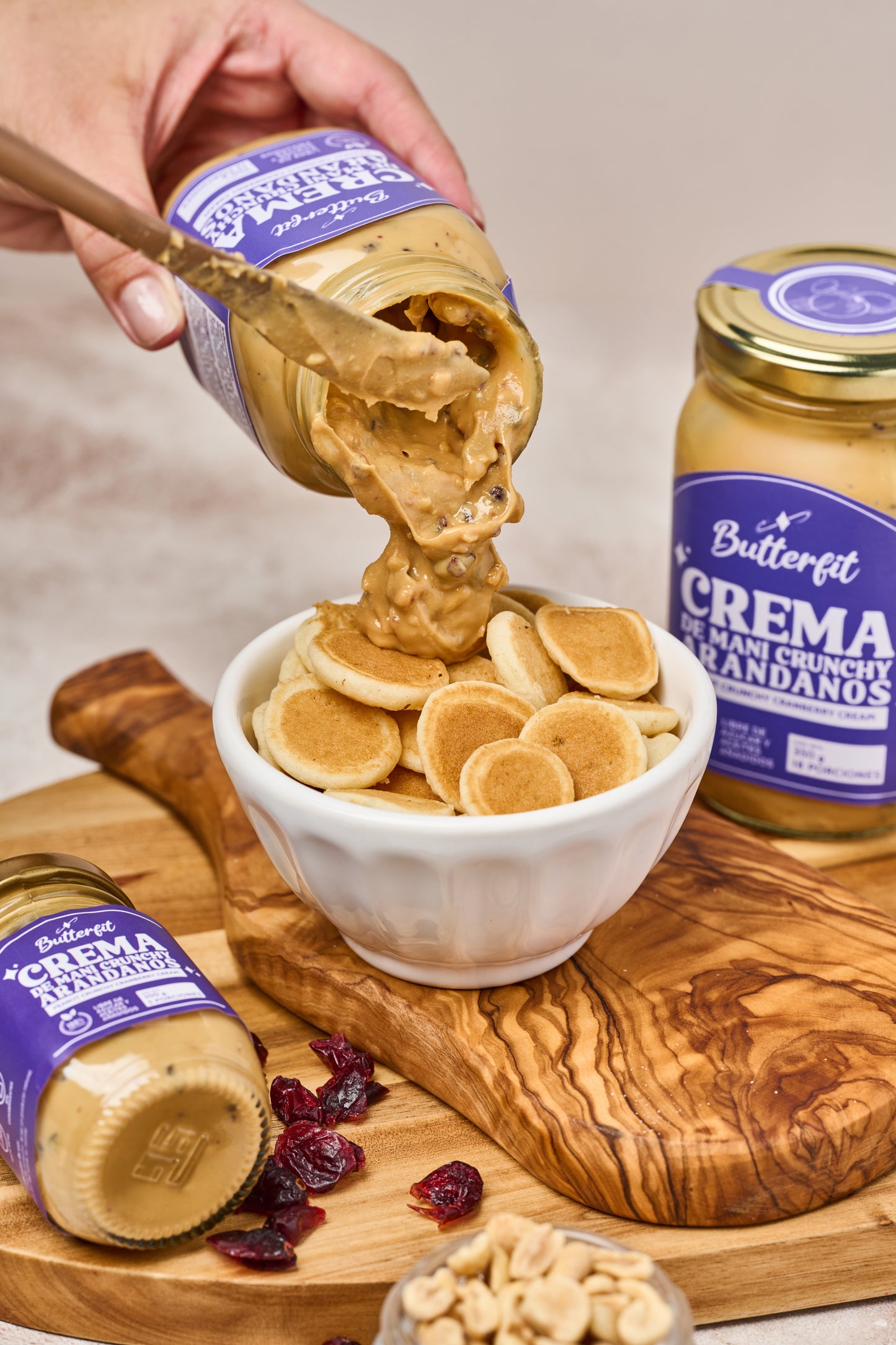 Crema de Mani Crunchy Arandanos